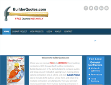 Tablet Screenshot of builderquotes.com